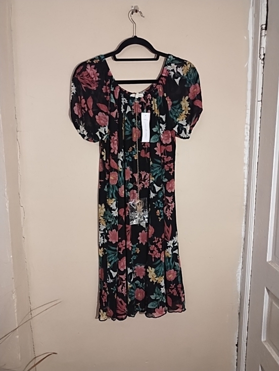 joir Dresses & Skirts - NWT Joie Black Floral Dress Sz L Career Casual Flutter Sleeve